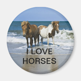 I LOVE HORSES MAGNET