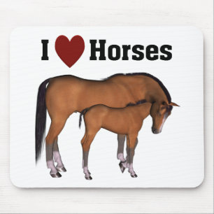 I Love Horses Mousepad