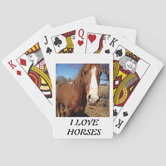 I LOVE HORSES PLAYING CARDS (Back)