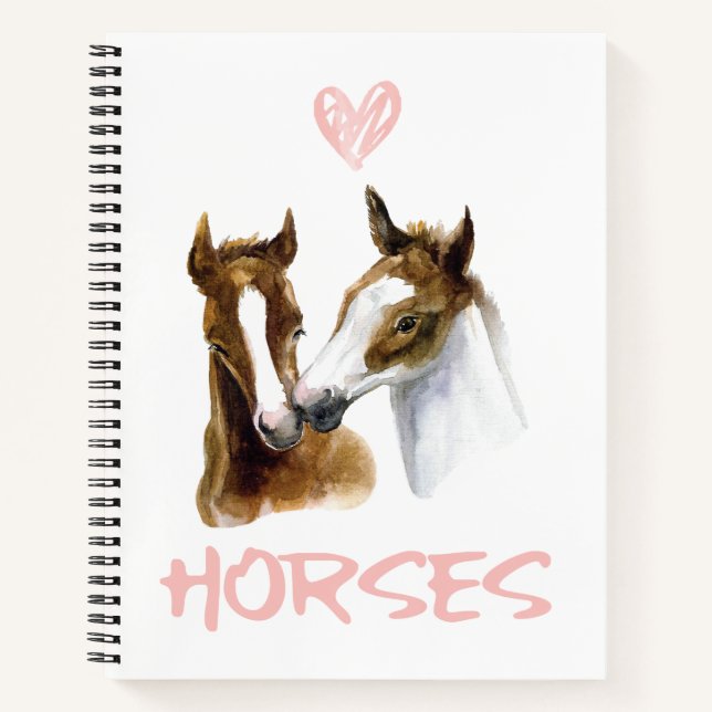 I Love Horses Portrait Notebook (Front)