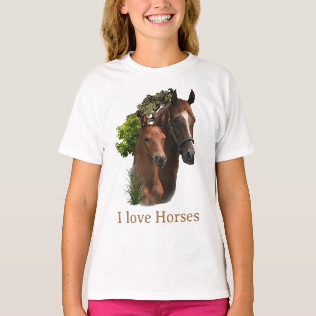 I love Horses T-Shirt (Front)