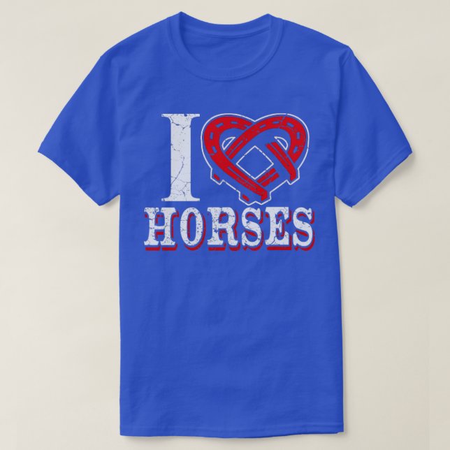 I Love Horses T-Shirt (Design Front)