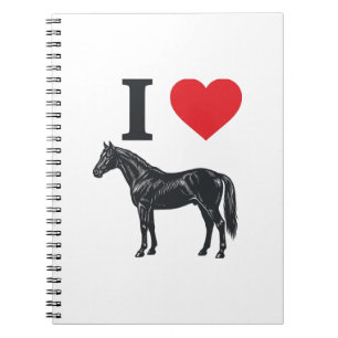 I Love Horses Vintage Engraving Shirt Design_1 Notebook