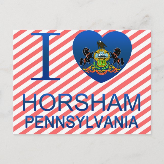 I Love Horsham, PA Postcard (Front)