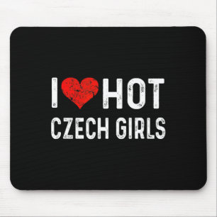 I Love Hot Czech Girls Czech Republic Heart Wife G Mouse Pad