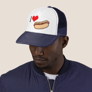 I Love Hot Dog Trucker Hat
