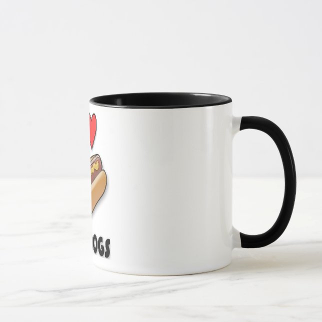 I Love Hot Dogs Mug (Right)