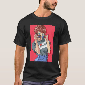 I Love Hot Moms Mother's Day Heart Mommy T-Shirt