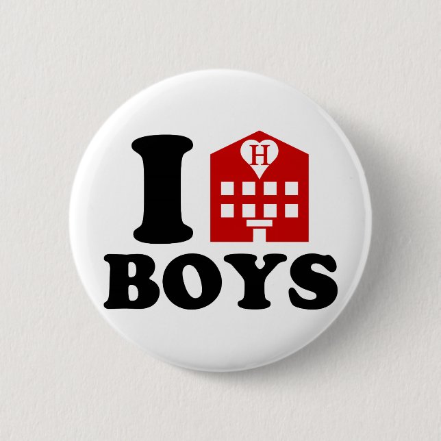 I Love Hotel Boys 2 Inch Round Button (Front)
