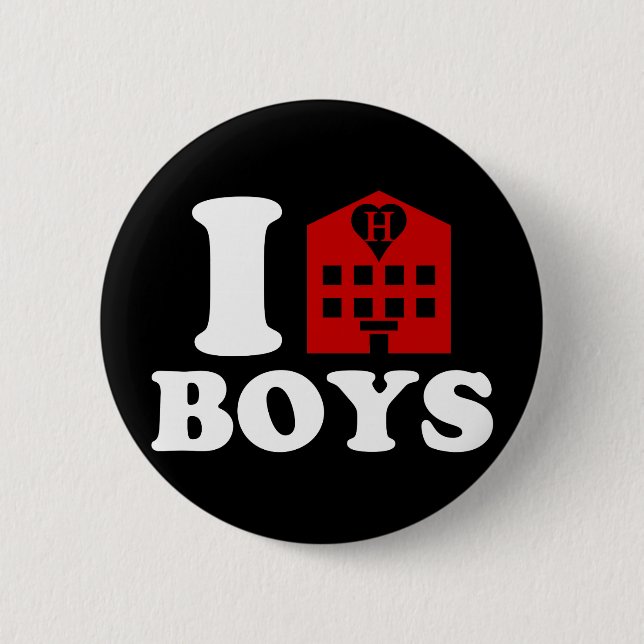 I Love Hotel Boys 2 Inch Round Button (Front)