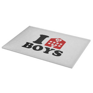 I Love Hotel Boys Cutting Board