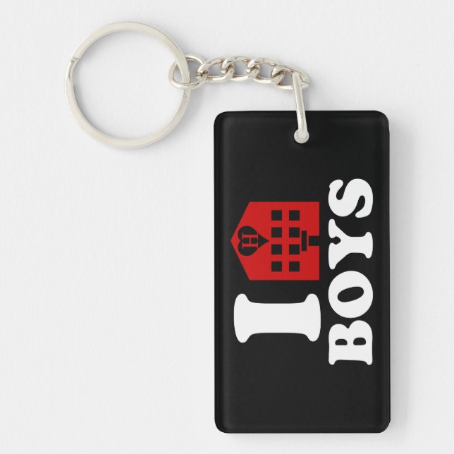 I Love Hotel Boys Keychain (Front)