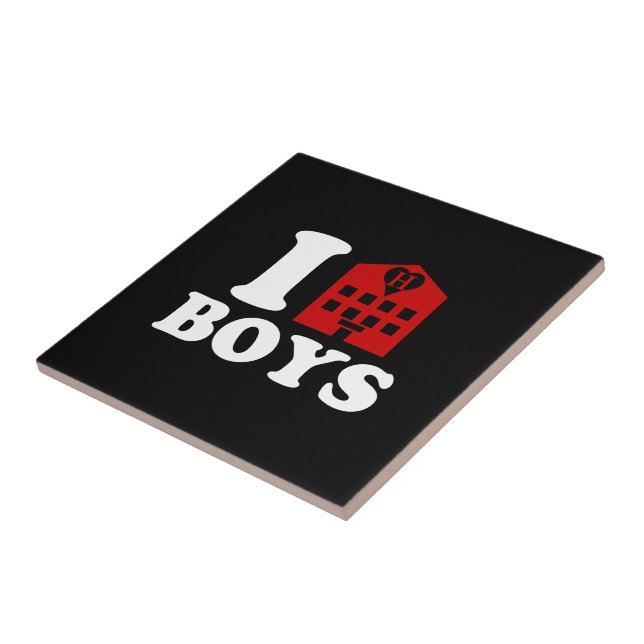 I Love Hotel Boys Tile (Side)