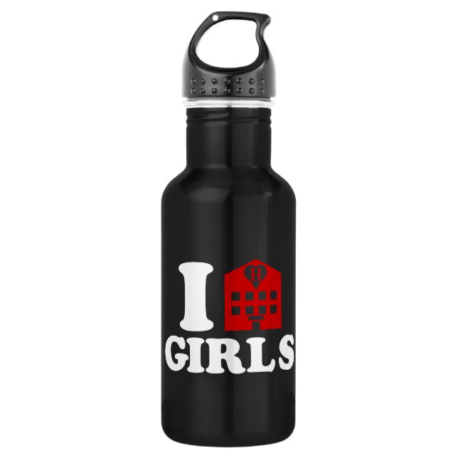 I Love Hotel Girls 532 Ml Water Bottle (Front)