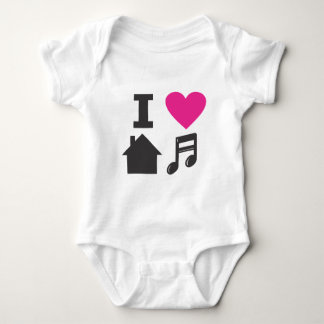 I love house music baby bodysuit