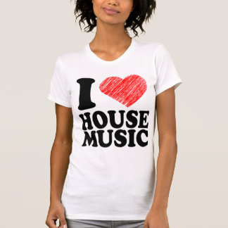 I Love House Music Heart Art Cool Tee Shirts