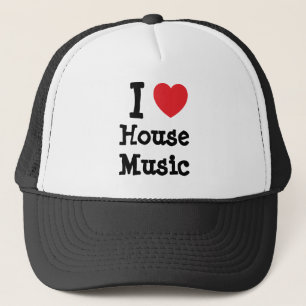I love House Music heart custom personalized Trucker Hat