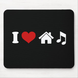 I Love House Music Mouse pad   Ibiza Party Gifts