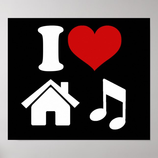 I Love House Music Poster | Ibiza Dancing Party (Devant)