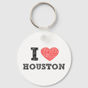I Love Houston Keychain