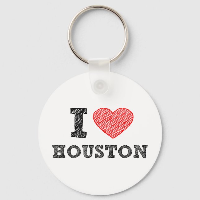 I Love Houston Keychain (Front)