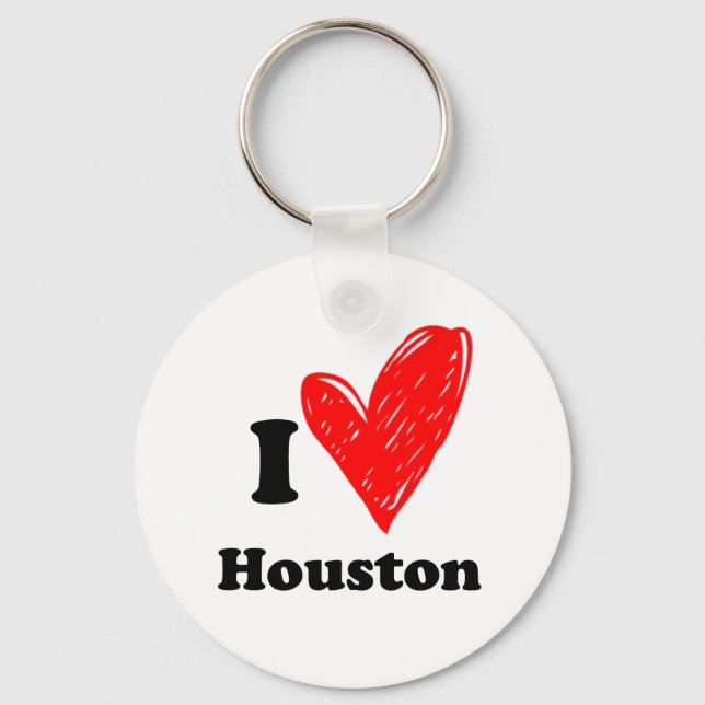 I love Houston Keychain (Front)