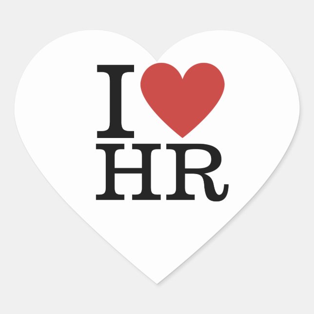  I ❤️ Love HR Heart Sticker - HR Department/Staff (Front)