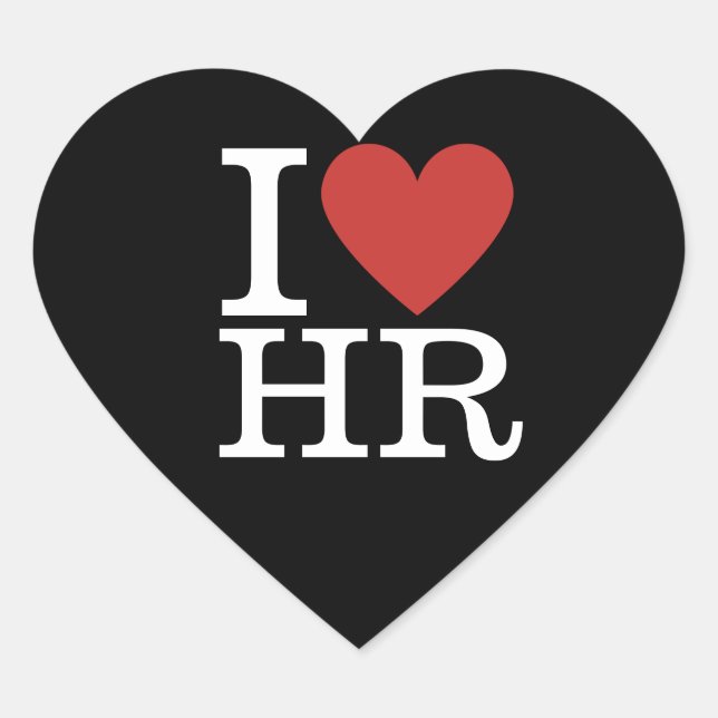 I ❤️ Love HR Heart Sticker - RH Département/Person (Devant)
