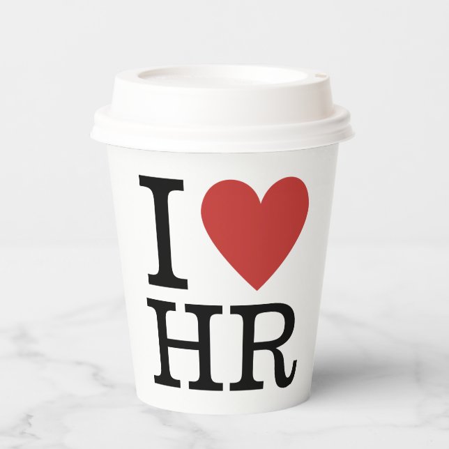 I ❤️ Love HR - HR Dept. - Paper Cups (Front)