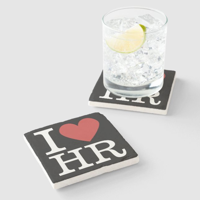 I ❤️ Love HR - HR Dept./Staff -  Stone Coaster (Side)