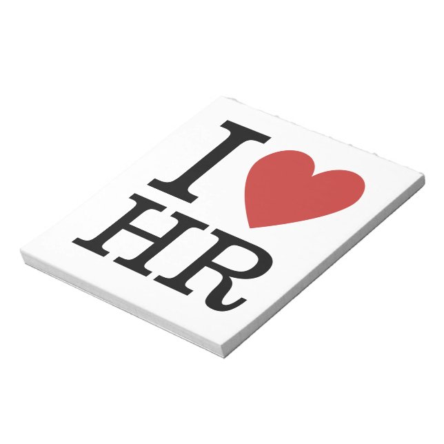 I ❤️ Love HR - Human Resources Department Notepad (Rotated)