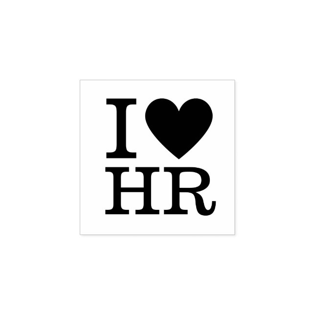  I ❤️ Love HR - Human Resources Department Rubber Stamp (Imprint)