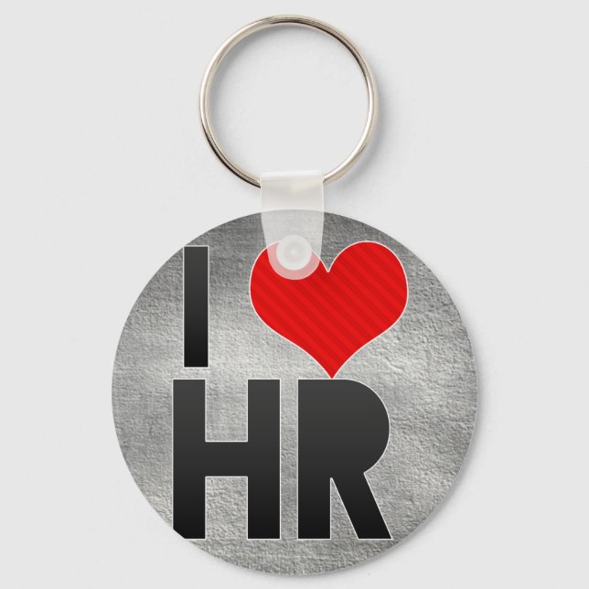 I Love HR Keychain (Front)