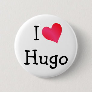 I Love Hugo 2 Inch Round Button