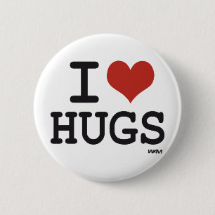 I love Hugs 2 Inch Round Button