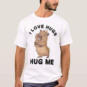 I Love Hugs – Funny Capybara T-Shirt
