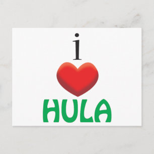 I LOVE HULA POSTCARD