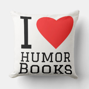 I love humour books throw pillow