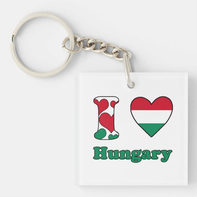 I love Hungary Keychain (Front)