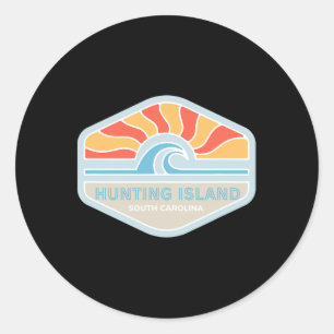I Love Hunting Island Beach South Carolina Ocean W Classic Round Sticker