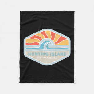 I Love Hunting Island Beach South Carolina Ocean W Fleece Blanket