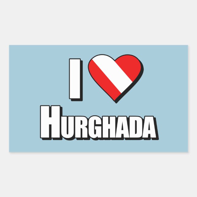 I Love Hurghada Diving Sticker (Front)