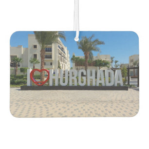 I love Hurghada Egypt Vacation Souvenir Photo Air Freshener