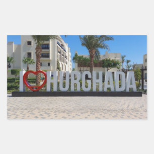 I love Hurghada Egypt Vacation Souvenir Photo Sticker