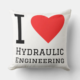 I love hydraulic engineering  throw pillow