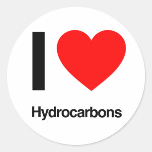 i love hydrocarbons classic round sticker