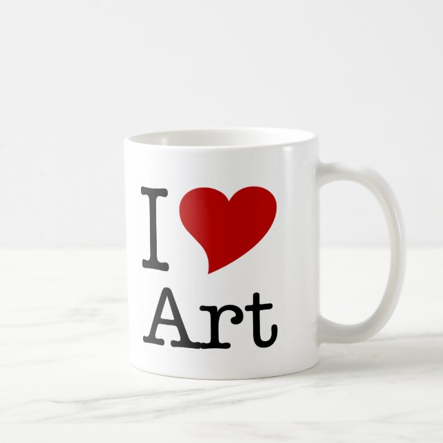 I Love (I Heart) Art Coffee Mug (Right)
