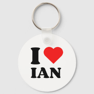 I Love Ian I Heart Ian Name Y2k Christmas  Keychain