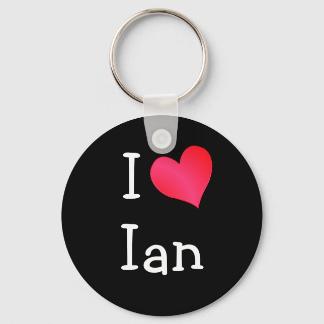 I Love Ian Keychain (Front)