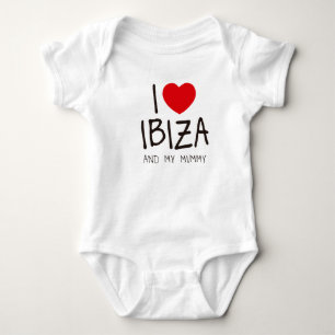 I Love Ibiza and My Mummy Baby Bodysuit